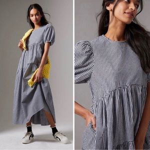 Anthropologie (Eri + Ali) Evaline Gingham Maxi Dress XS
